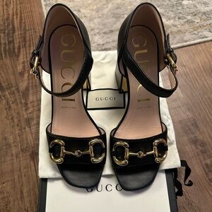 Authentic GUCCI 95mm Baby Leather Sandals W- Horsebit Authentic